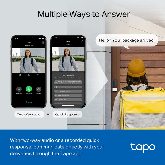Tp-Link Tapo D230S1 Tapo Smart Battery Video Doorbell | D230S1