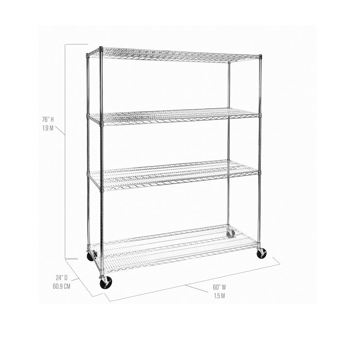 UltraDurable® 4-Tier NSF-Certified Steel Shelving