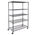 UltraDurable® 5-Tier NSF-Certified Steel Shelving, Black