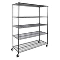 UltraDurable® 5-Tier NSF-Certified Steel Shelving, Black