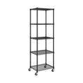 UltraDurable® 5-Tier NSF-Certified Steel Shelving, Black