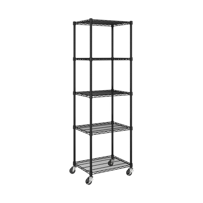 UltraDurable® 5-Tier NSF-Certified Steel Shelving, Black