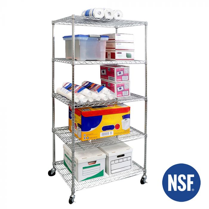 UltraDurable® 5-Tier NSF-Certified Steel Shelving