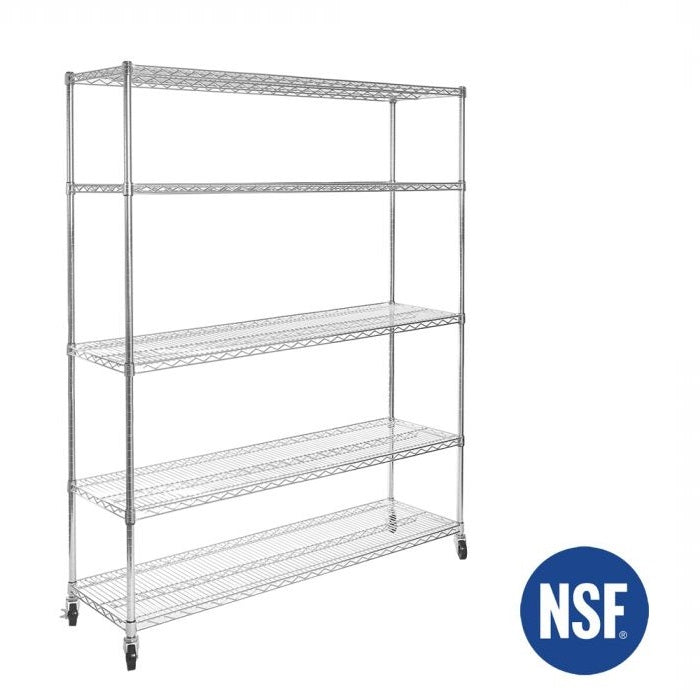 UltraDurable® 5-Tier NSF-Certified Steel Shelving