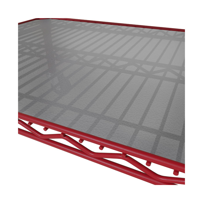 UltraDurable® 6-Tier NSF-Certified Steel Shelving with Shelf Liners, Red