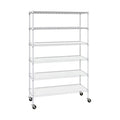UltraDurable® 6-Tier NSF-Certified Steel Shelving with Shelf Liners, White