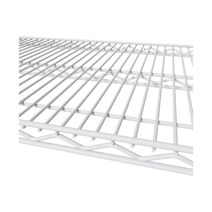Close up of white shelf