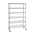 Granite shelf on white background