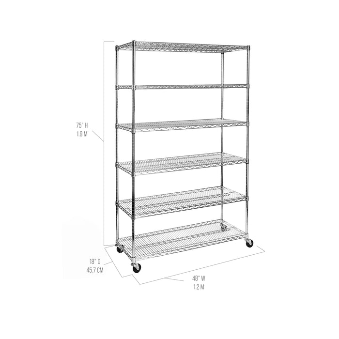 UltraDurable® 6-Tier NSF-Certified Steel Shelving
