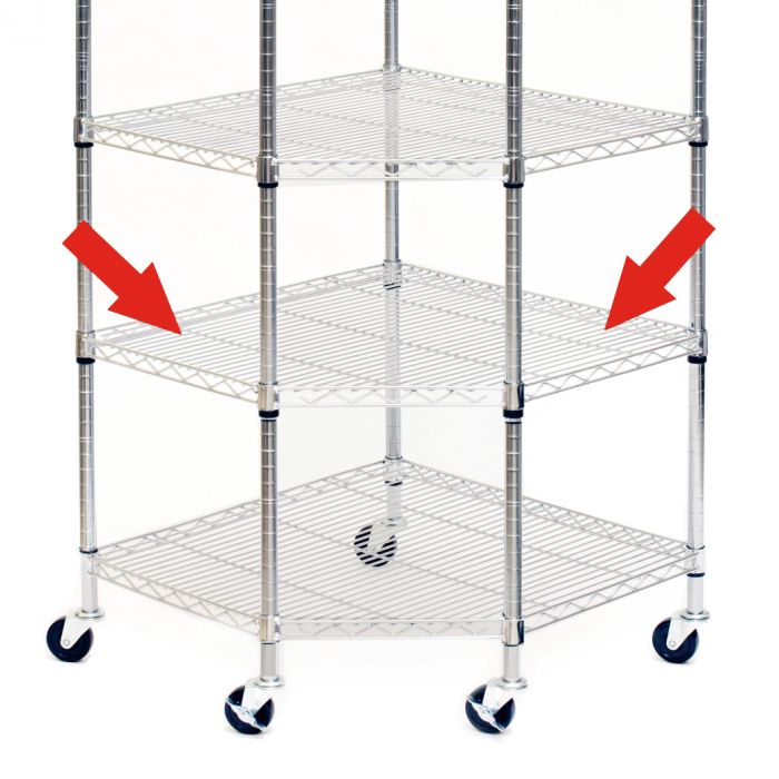 UltraDurable® NSF Corner Steel Wire Shelf