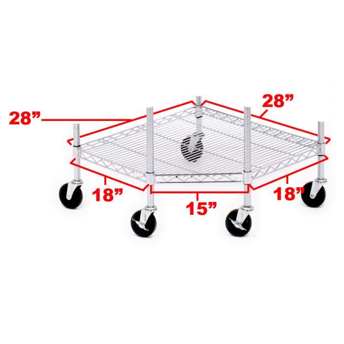 UltraDurable® NSF Corner Steel Wire Shelf