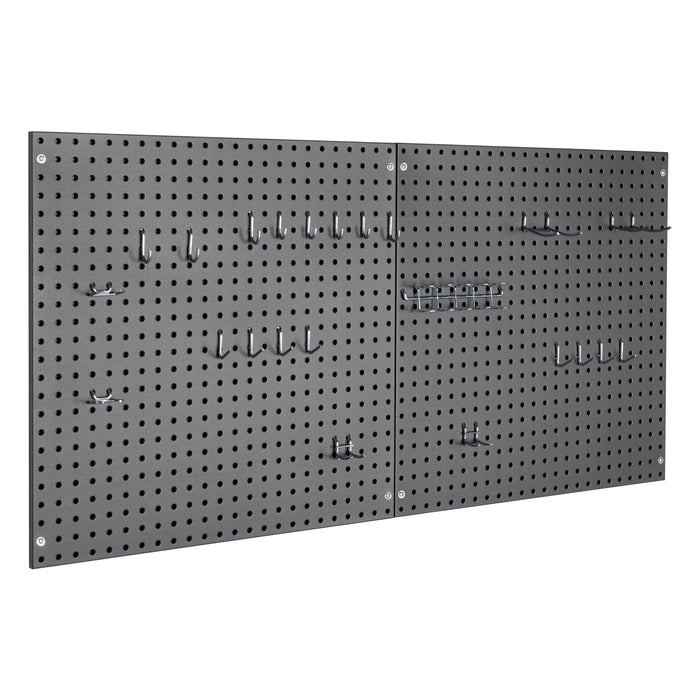 UltraHD® 2-Piece Pegboard Set w/ 23 Piece Hook Assortment, Graphite