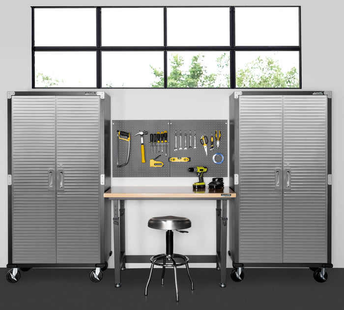 UltraHD® 2-Piece Pegboard Set w/ 23 Piece Hook Assortment, Graphite
