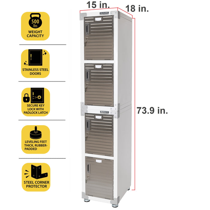 UltraHD® 4-Door Stackable Locker Cabinet
