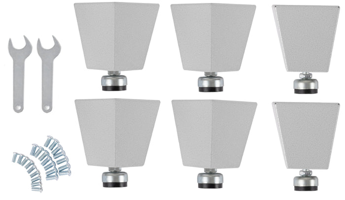 UltraHD® 6" H Steel Leveling Feet with Rubber Base