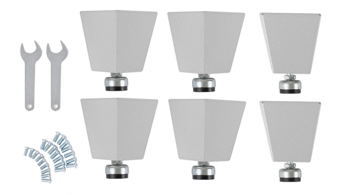 UltraHD® 6" H Steel Leveling Feet with Rubber Base