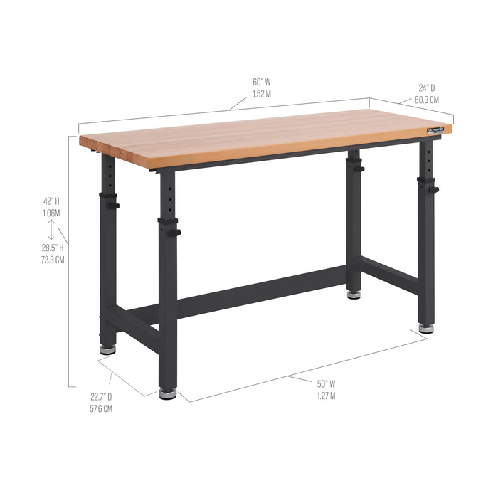 UltraHD® Height Adjustable Workbench, Graphite