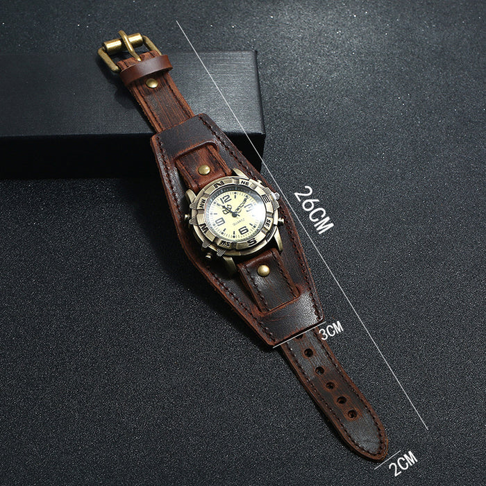 Vintage Leather Quartz Watch