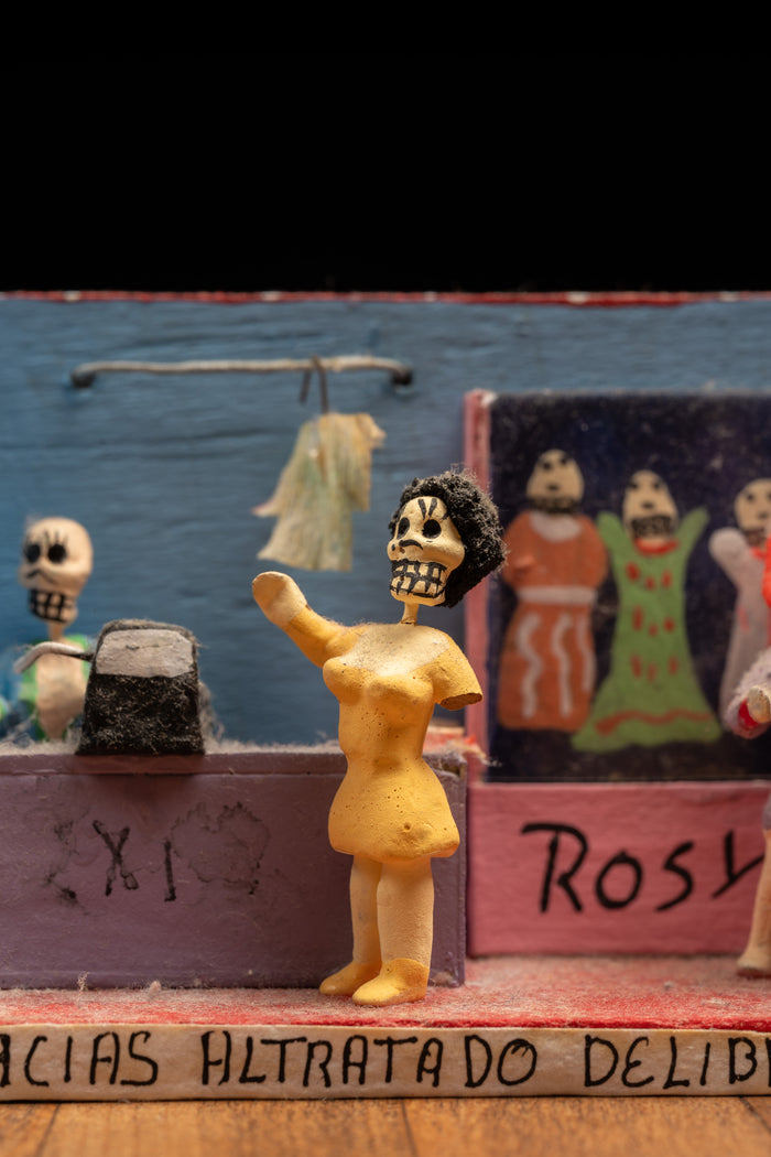 Vintage Miniature Clothing Store Diorama - Mexican Folk Art