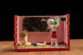 Vintage Miniature Gym Scene Diorama - Mexican Folk Art