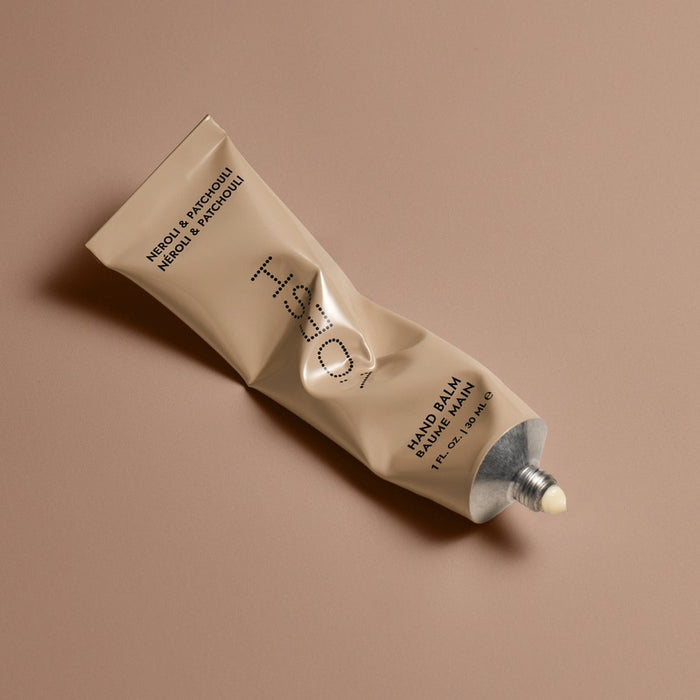 VOESH NEW YORK Hand Balm Neroli & Patchouli 1 oz tube on neutral beige background
