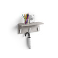 Wall coat hanger, Rachele, 15.74 in, Concrete Effect, Grey