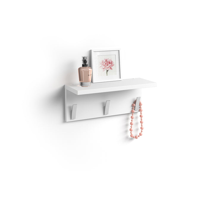 Wall coat hanger, Rachele, 15.74 in, Matt White