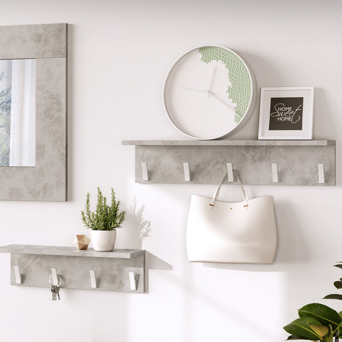 Wall coat hanger, Rachele, 15.74 in, Matt White