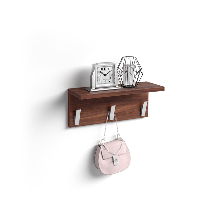 Wall coat hanger, Rachele, 15.74 in, Walnut