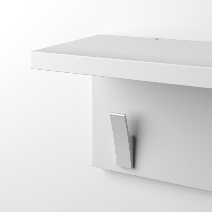 Wall coat hanger, Rachele, 23.62 in, Matt White
