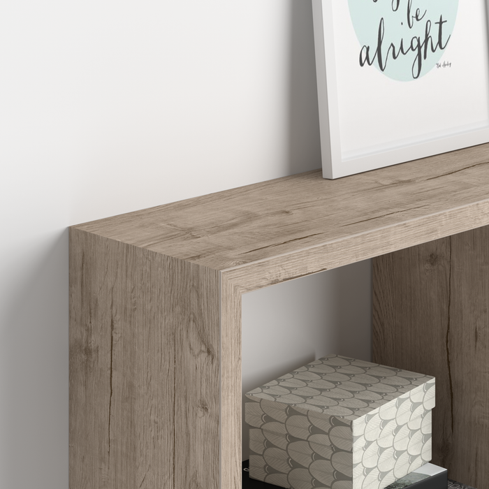 Wall-mounted Cube Shelf, First, Oak