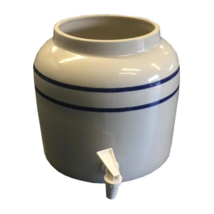 Waterworks water well crock blue