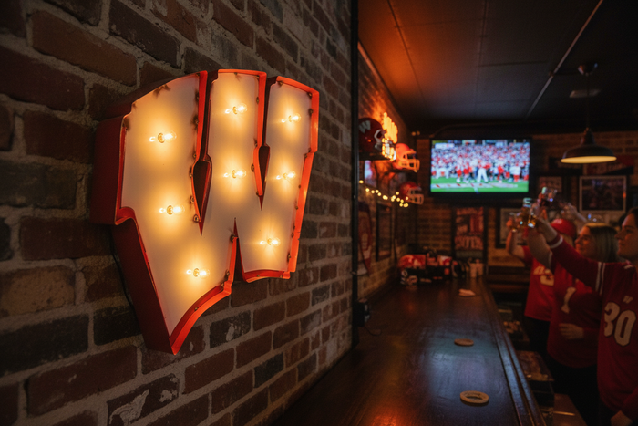 Wisconsin Badgers Lighted Recycled Metal Wall Decor