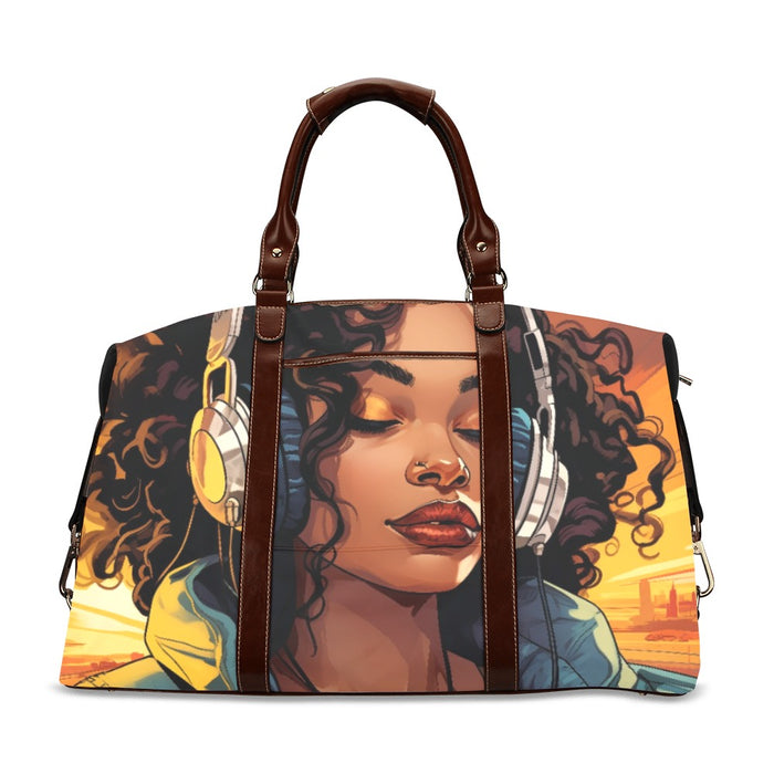 Woman Radio Host Flight Bag