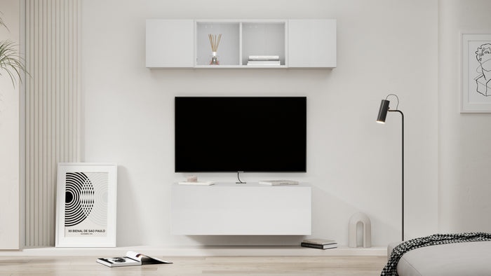 X Wall Unit 27.55 in Without Door, Ashwood White