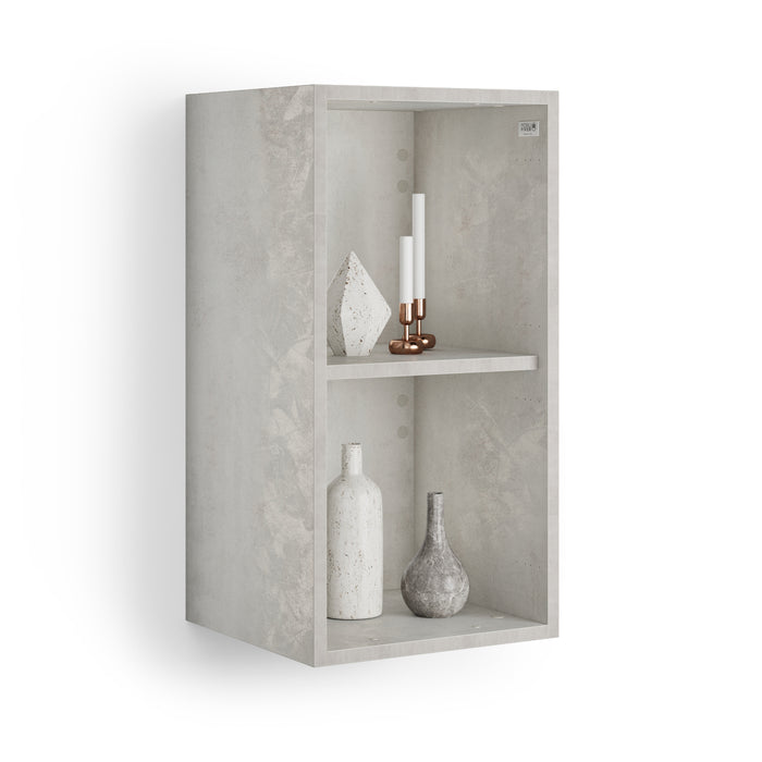 X Wall Unit 27.55 in Without Door, Concrete Effect, Grey