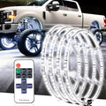Xprite 4PCS Pure White Wheel Lights for Trucks Cars SUVs Pickups Vehicle Offroad