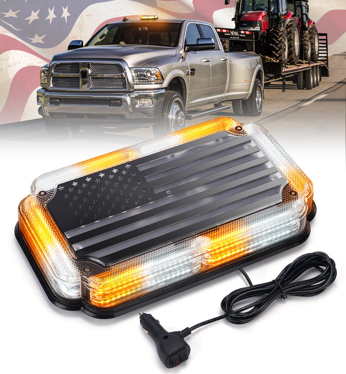 Xprite Mini Strobe Light Bar featuring American Flag Design | Flag Series