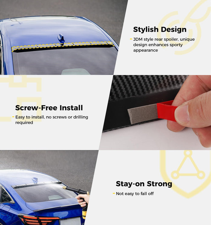 Xprite Rear Roof Spoiler Compatible with Honda Civic