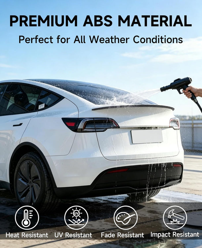 Xprite Rear Spoiler for Tesla Model Y 2020–2024 Matte Carbon Fiber Trunk Lip Wing