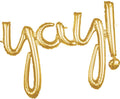 Yay! Gold Foil Balloon Banner