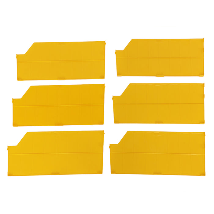 Yellow Bin Rack Dividers for Commercial Bin Rack (6-Pack)