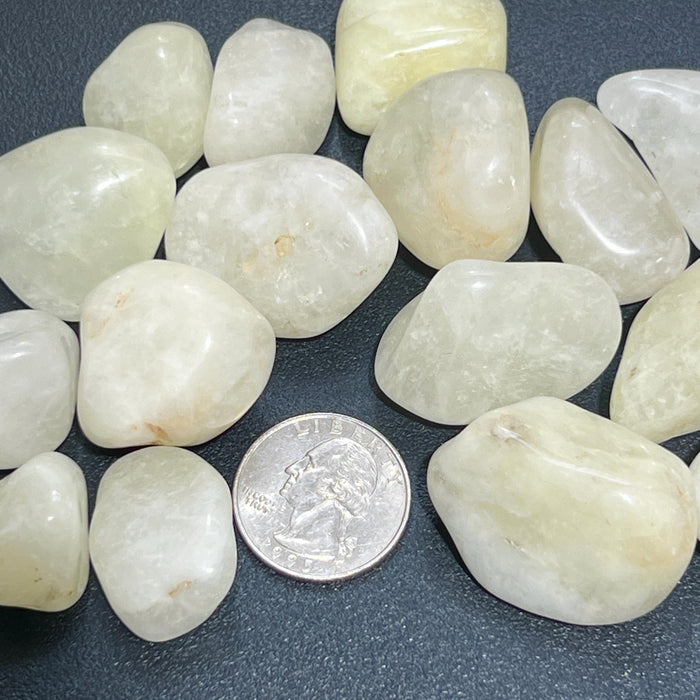 Yellow Quartz Crystal Tumbled Stones (By The Piece or Pound)