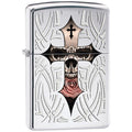 Zippo - Cross Skull Chrome Lighter - 28874