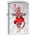 Zippo - Red Cross Chrome Lighter - 28526